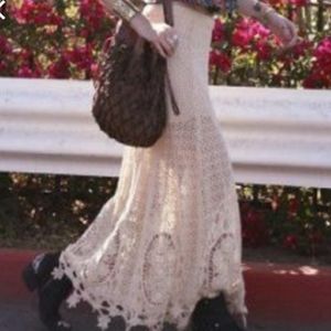 Free People Mi Amor crochet maxi skirt. Size 10